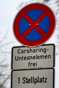 germany carsharing parking sign