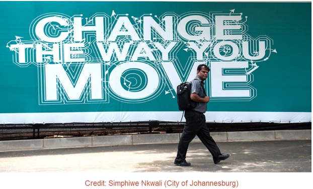 South Africa Joburg big sign change the way you move